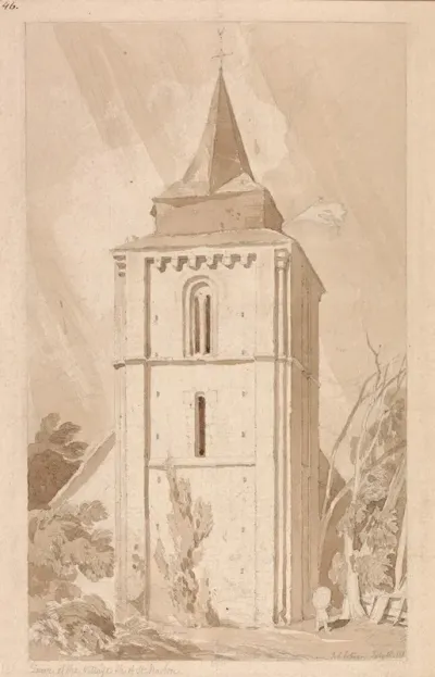 Tower Of The Village Church Of Saint Maclou Normandy