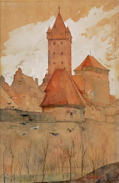 Towers From The City Wall Nuremberg