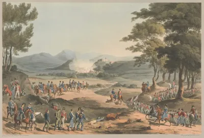 Town Of Poinbal Evacuated By The French On The Morning Of 11 March 1811