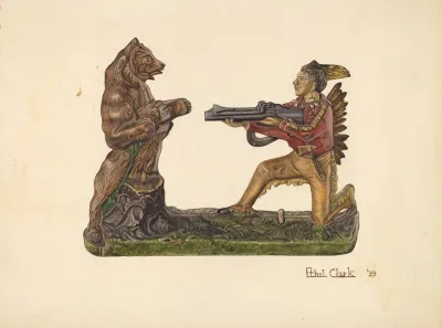 Toy Bank Bear And Indian