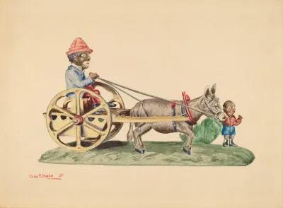 Toy Bank Donkey Cart