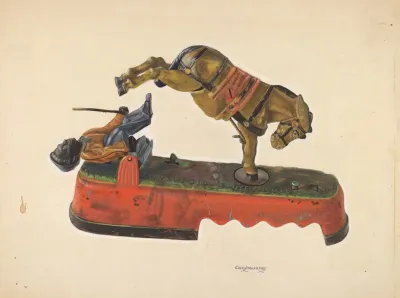 Toy Bank Figure With Mule