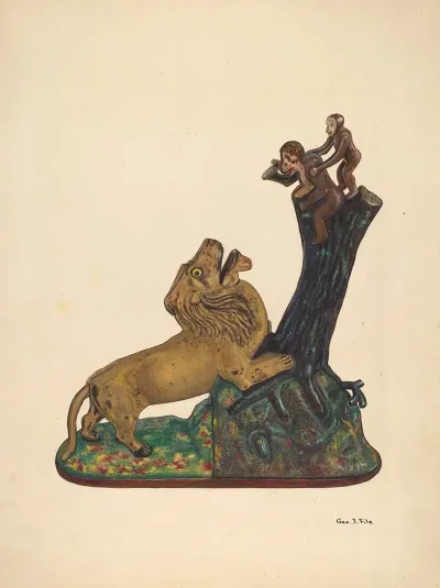 Toy Bank Monkey And Lion