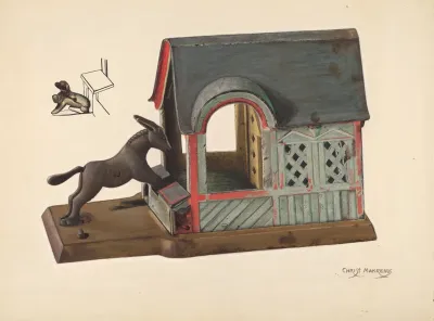 Toy Bank Mule And Manger