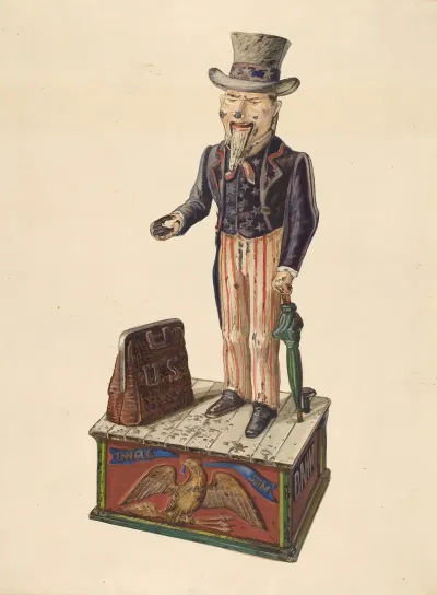 Toy Bank Uncle Sam 3