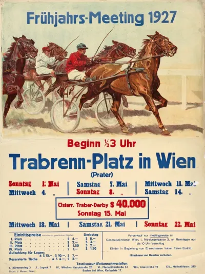 Trabrennen Im Prater Fruhjahrs Meeting 1927
