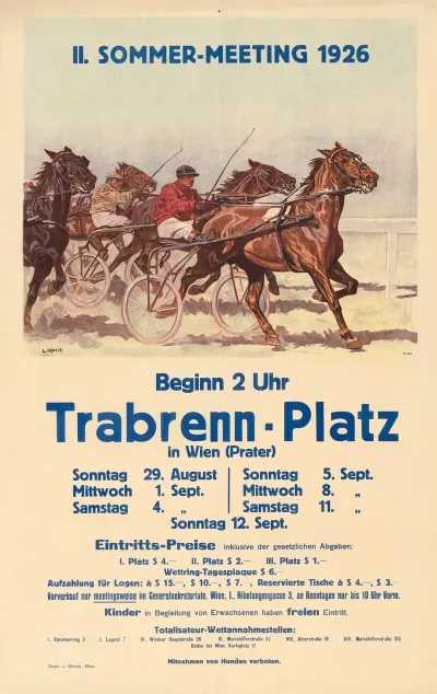 Trabrennen Im Prater Ii Sommer Meeting 1926