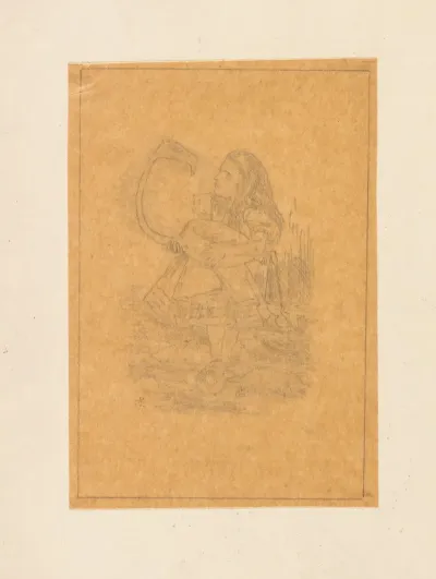 Tracing Of Alice Trying To Play Croquet With Flamingo And Hedgehog