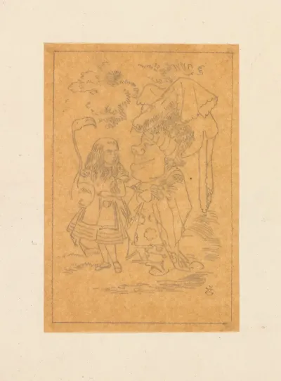 Tracing Of Alice With Flamingo Chats With The Duches