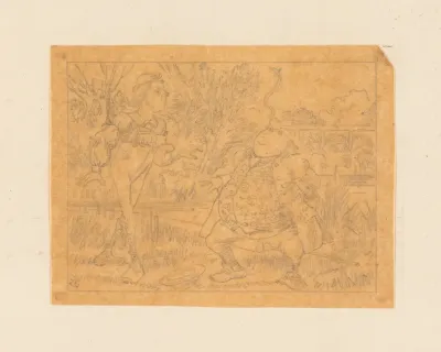 Tracing Of Father William Balancing An Eel On The End Of His Nose