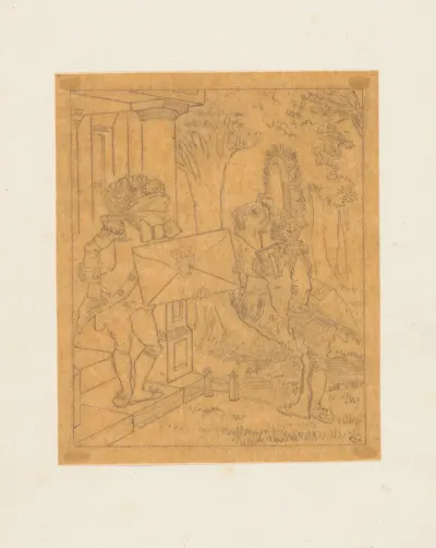 Tracing Of The Fish Footman And The Frog Footman