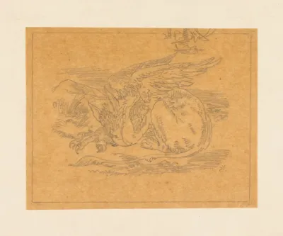 Tracing Of The Gryphon Asleep