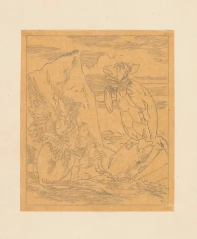 Tracing Of The Mock Turtle And Gryphon Sing To Alice