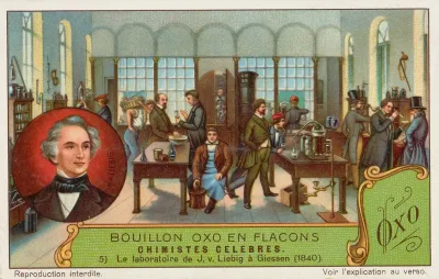 Trade Card For Bouillon Oxo En Flacons With Justus Von Liebig In Giessen In 1840