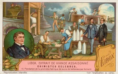 Trade Card For Libox Extrait De Viande Assaisonne With Franz Karl Achard