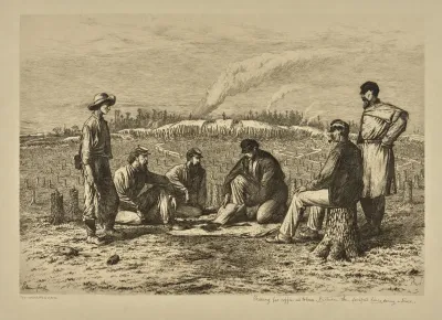 Trading For Coffee And Tobacco Between The Fortified Lines During A Truce