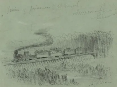 Train Of Prisoners Approaches Savannah River