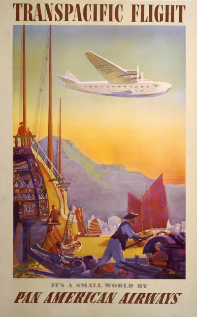 Transpacific Flight Its A Small World By Pan American Airways