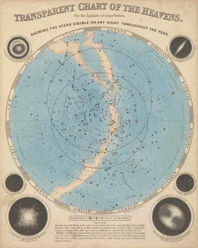 Transparent Chart Of The Heavens For The Latitude Of Great Britain