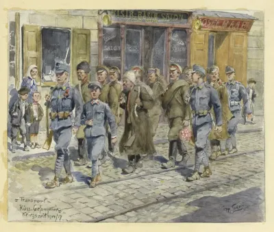 Transport Russischer Gefangener Kriegszeit 1914 1917