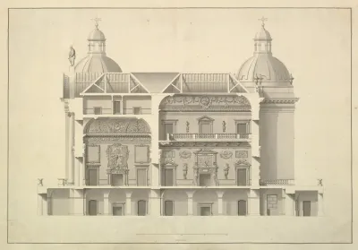 Transverse Section Houghton Hall Norfolk