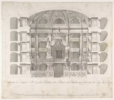 Transverse Section Of The Small Theater In The Palace Of Caserta With A View Towards The Royal Box
