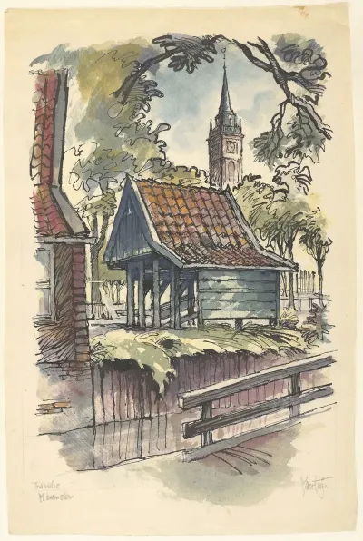 Travalje Bij De Middenweg 171 Te Middenbeemster Een Travalje Is Een Stellage Voor Een Hoefsmederij Met Pannendak