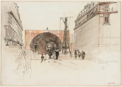 Travaux Du Metropolitain Rue Danton Et Boulevard Saint Andre Le Caisson 6eme Aarondissement Paris