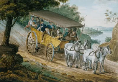 Travel By Stagecoach Near Trenton New Jersey