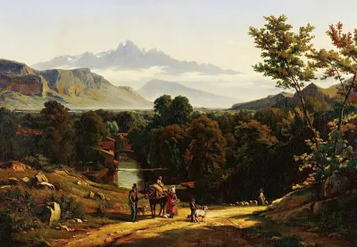 Travelers In A Valley