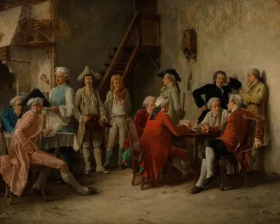 Traveling Minstrels Entertaining At An Inn