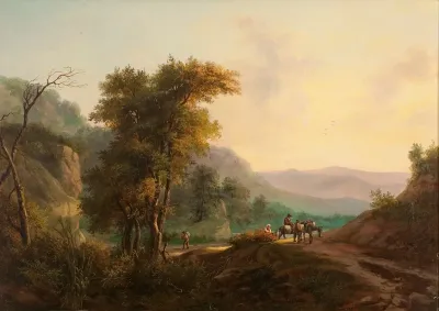 Travellers On A Country Path