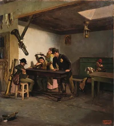 Travelling Musicians In A Tavern Suonatori Ambulanti Allosteria