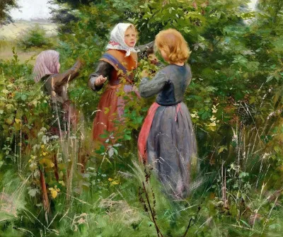 Tre Smapiger Plukker Brombaer Ca1885