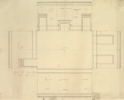 Treasury House 10 Downing Street London Plan Of The End Room Below Northwest Corner Room First Floor