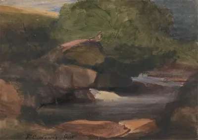 Trees And A Rocky Stream