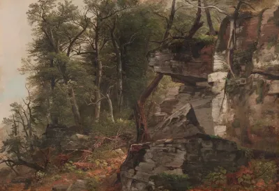 Trees On A Rocky Hillside