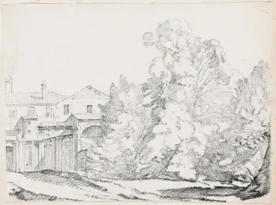 Trees Screening A House Built On Ancient Ruins