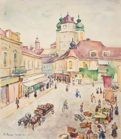 Trenczyn Widok Fragmentu Miasta