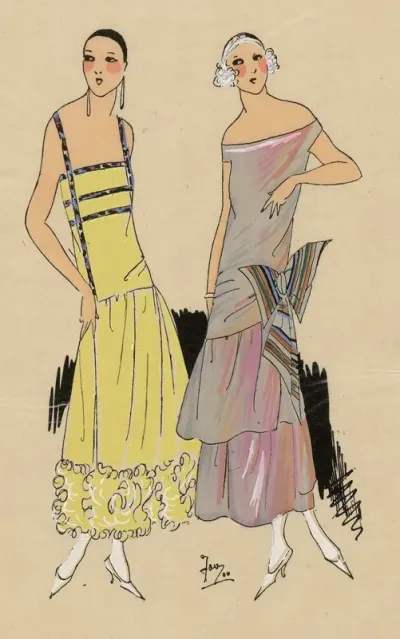 Tres Parisien 1923 No 10 11 Soiree Cette Robe De Crepe