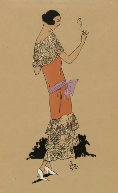 Tres Parisien 1923 No 10 16 Nonchalance Une Robe De Velours