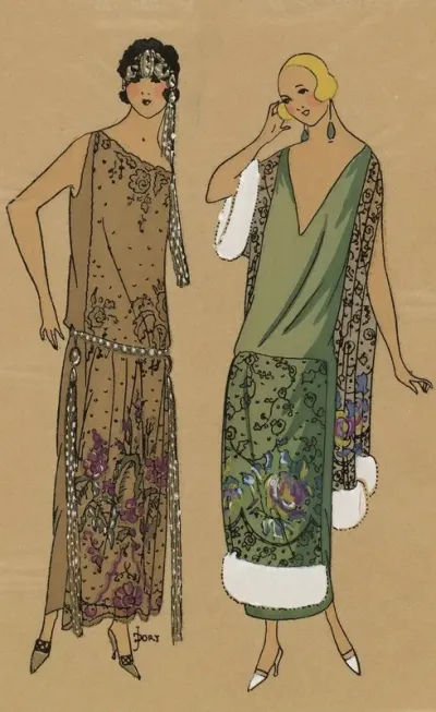 Tres Parisien 1923 No 10 17 Causerie Cette Robe De Dentelle Mordoree