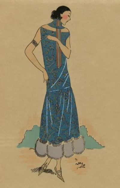 Tres Parisien 1923 No 11 14 Laque De Chine Charmante Est Cette Toilette