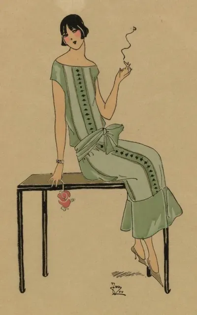 Tres Parisien 1923 No 11 16 Insouciance Jolie Cette Toilette Simple