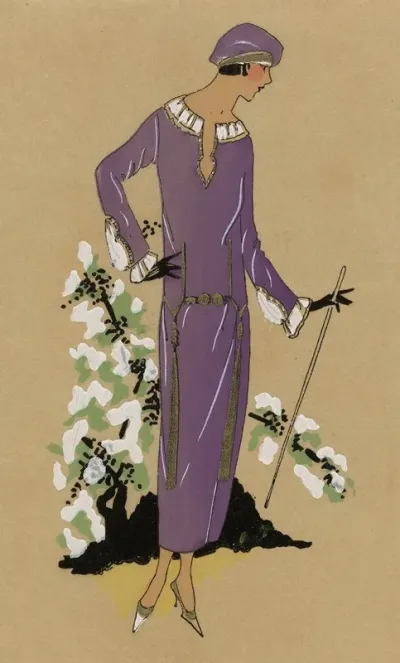 Tres Parisien 1923 No 11 9 Amethyste Simple Et Jolie Cette Robe