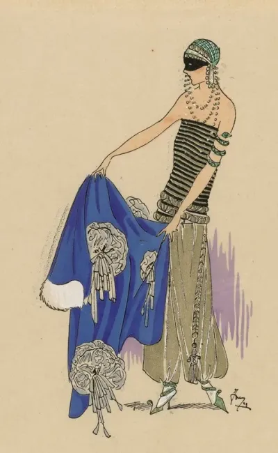 Tres Parisien 1923 No 2 Tissus De Chez Mathieu Fantaisie Orientale