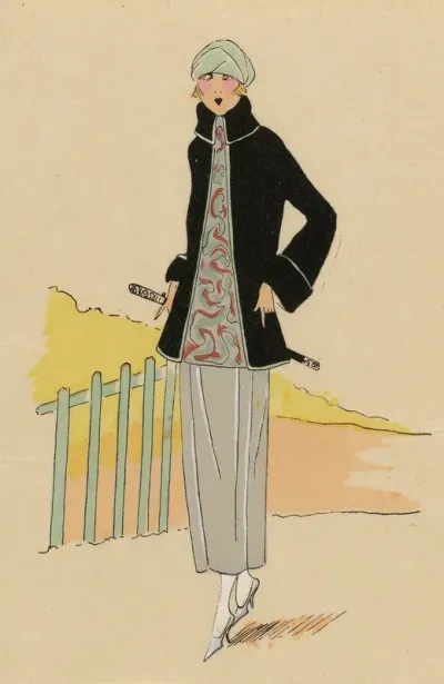 Tres Parisien 1923 No 3 Tissus De Rodier Le Sentier De La Vertu