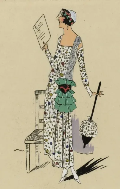 Tres Parisien 1923 No 4 10 Derby Une Tres Elegante Robe
