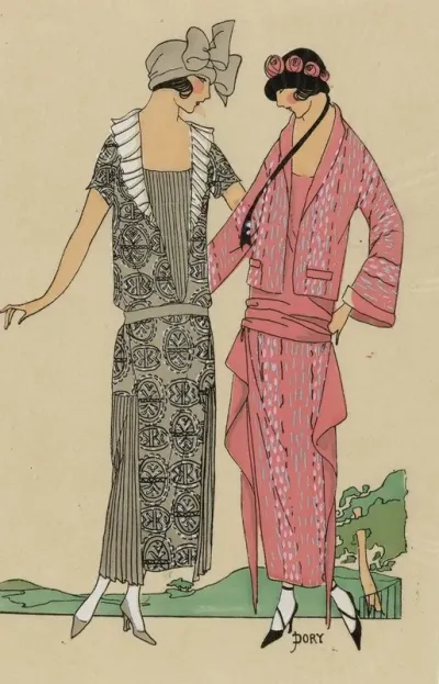 Tres Parisien 1923 No 4 9 Pesage 1 Une Elegante Robe De Crepe Gothique