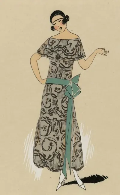 Tres Parisien 1923 No 5 13 Frivolite Elegante Et Jolie Cette Robe